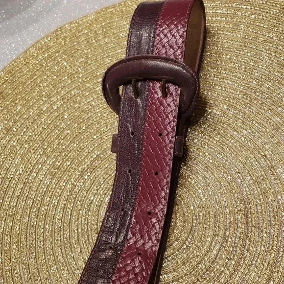 𝅺DAMASK accessories New York genuine leather belt size M/L - Picture 4 of 5